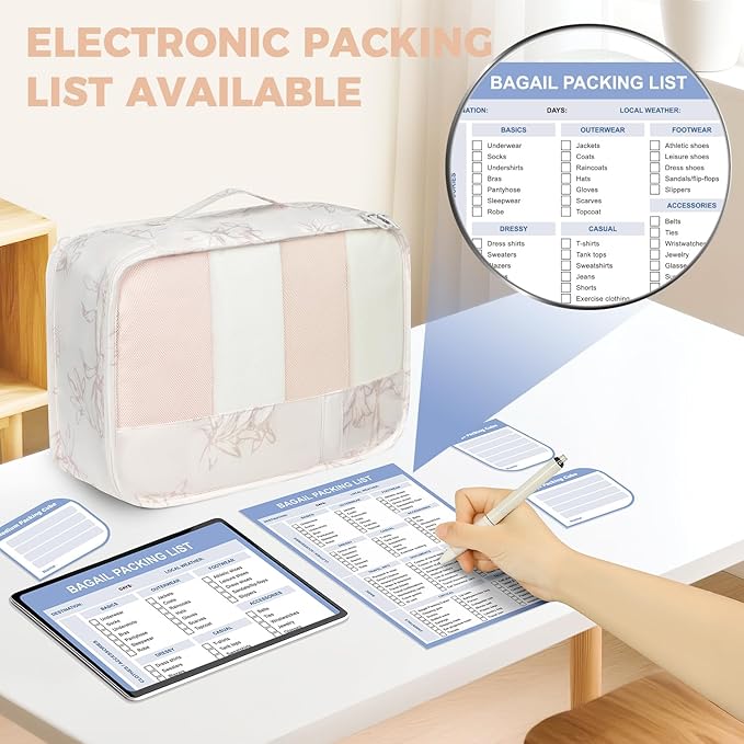 BAGAIL 9 Set Packing Cubes Luggage Packing Organizers for Travel Accessories