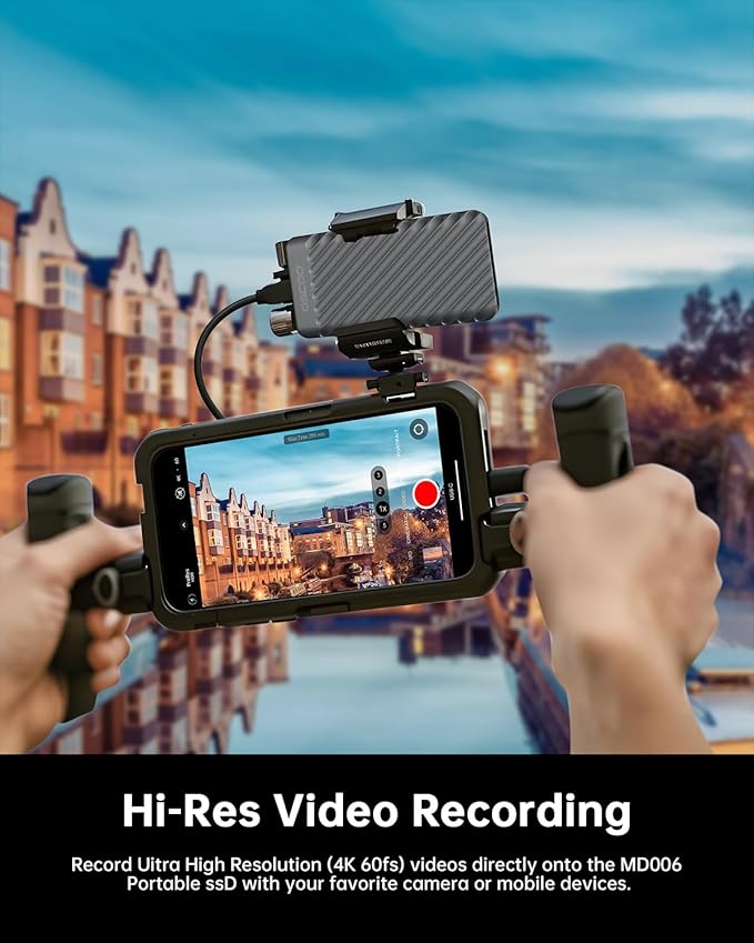 1TB Portable SSD, Up to 2000MB/s, USB 3.2 Gen 2x2 External Solid State Drive, Dual USB-C&A, Compatible with iPhone 15/16/17, Android, Mac, Laptops, Tablets, Smart TVs, Cameras, Game Consoles