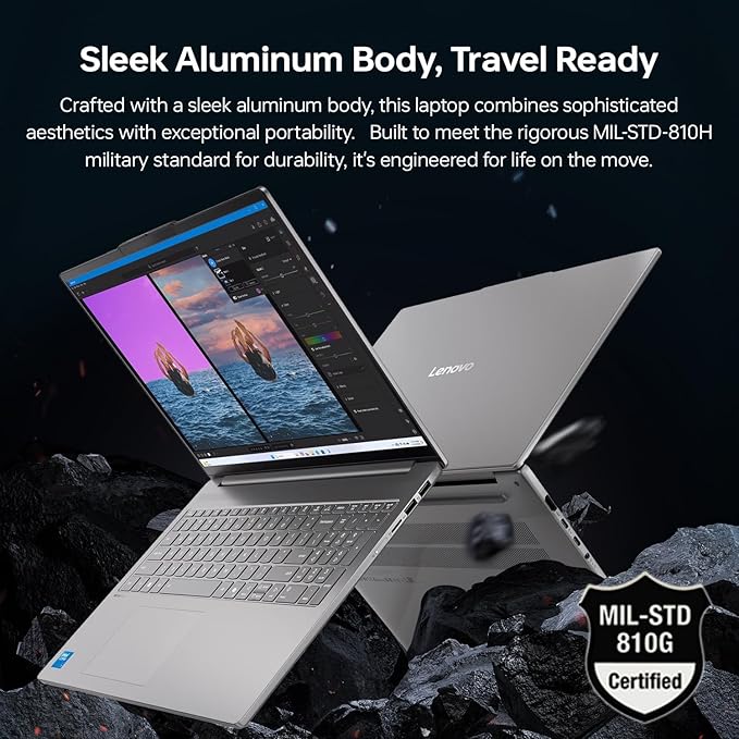 Lenovo 2025 IdeaPad Slim Business AI-Powered Laptop, 16" WUXGA Touchscreen, Intel Core 7 240H, 64GB DDR5 RAM, 4TB SSD, Copilot, Webcam, Backlit, Wi-Fi 6, W11P, Bundle with ADATA 512GB External SSD