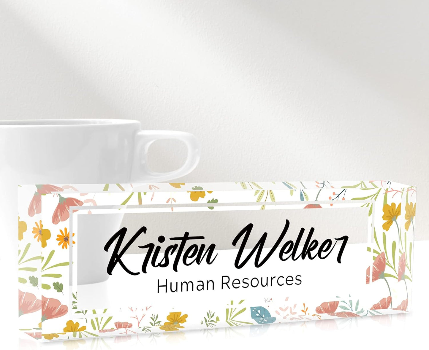 Gowelly Office Desk Name Plate Personalized |Custom Name Plates for Desk| Custom Employee Appreciation Gifts | Office Gifts for Women, Boss, Employee, Teacher, Social Worker-7