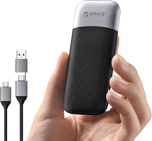 ORICO 1TB Portable SSD, Up to 1050MB/s, Compact with 2 in 1 USB C & A Cable, External Solid State Drives, Reliable Storage for USB C Smartphone, Tablet, PC - M10PRO