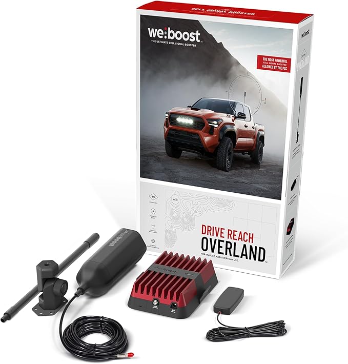 weBoost Drive Reach Overland - Cell Phone Signal Booster for Off Road Vehicles | Boosts 5G & 4G LTE for All U.S. Carriers - Verizon, AT&T, T-Mobile & More | Made in The U.S. | FCC Approved