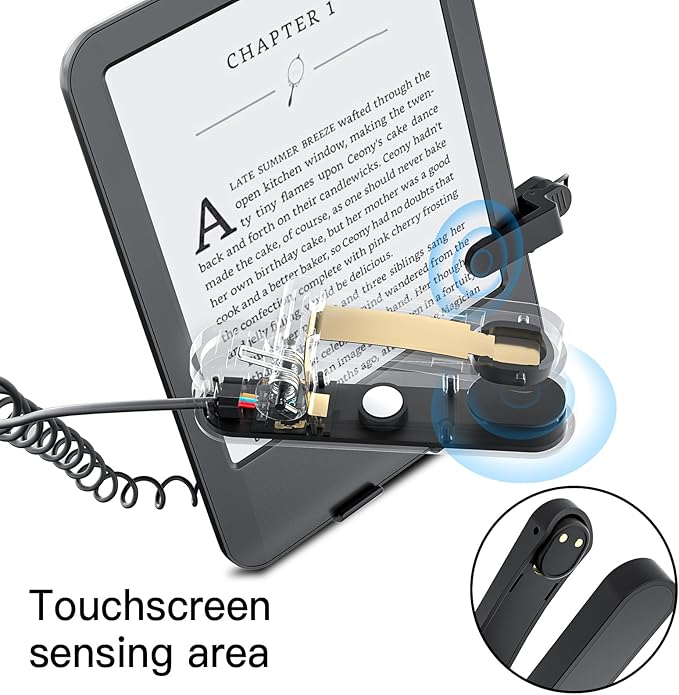 Remote Control Page Turner and Stand for Kindle Paperwhite Oasis eReaders,Clicker Page Turner Forward and Backward,Kindle Accessories for iPhone,iPad,Tablets Reading,Camera Video Record &Selfie