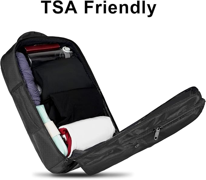 MATEIN Extra Large 45L Travel Laptop Backpack, Airline Approved Carry on Backpack with USB Port & Shoe Compartment, Water Resistant Luggage College Overnight Weekender Travel Bag Fit 18" Laptop, Black