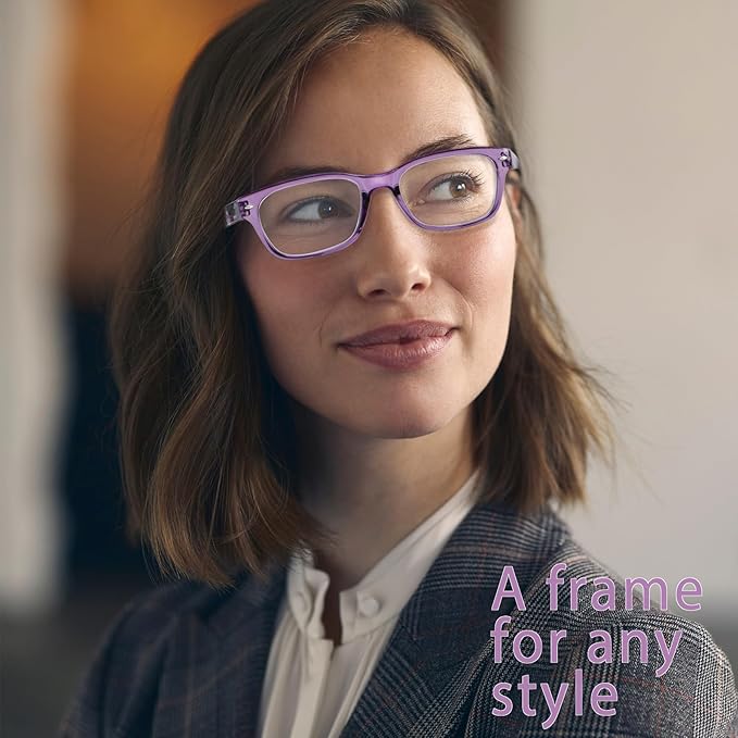 6 Pack Reading Glasses for Women Men Blue Light Blocking Spring Hinge Computer Readers, Anti Eyestrain/Glare