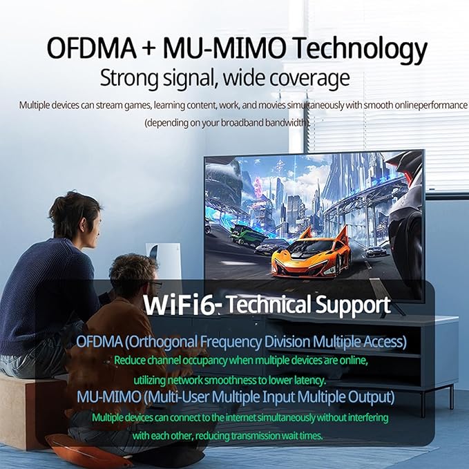 USB WiFi Adapter for Desktop PC, 2.4G 5.8G Wireless WiFi Adapter for Laptop, Wireless Network Support Windows 11/10/8/7/Xp, USB Dongle for PC