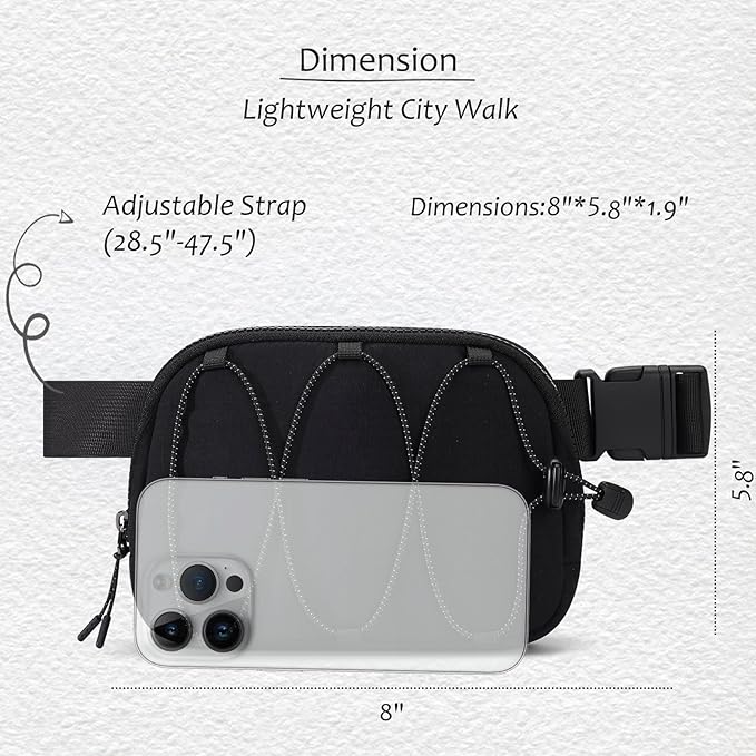 MAXTOP Small Crossbody Bags for Women Belt Bag Fanny Pack with Adjustable Strap