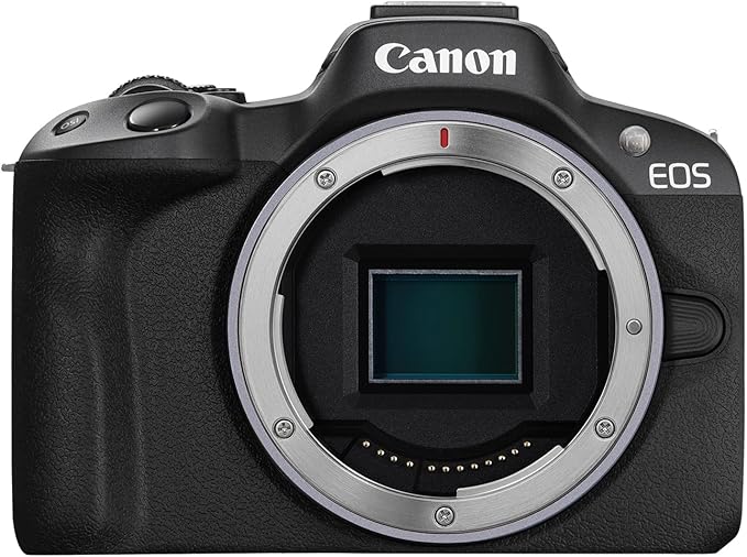 Canon EOS R50 Mirrorless Vlogging Camera (Body Only/Black), RF Mount, 24.2 MP, 4K Video, DIGIC X Image Processor, Subject Detection & Tracking, Compact, Smartphone Connection, Content Creator