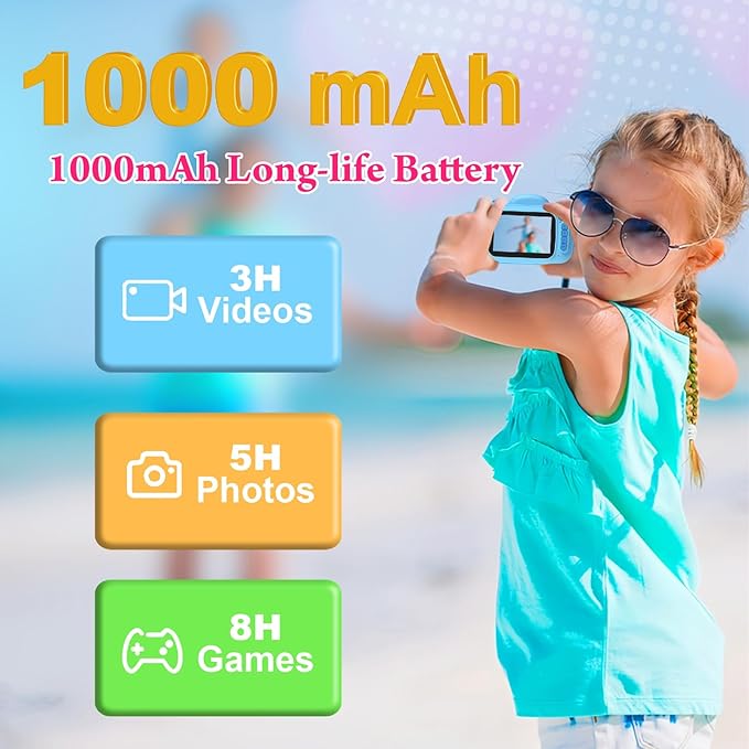 Kids Camera Instant Print, 3.5'' Kids Digital Camera Instant with 1080P HD Photos & Videos, Christmas Birthday Gifts for Girls Boys Age 3-12 (Blue)