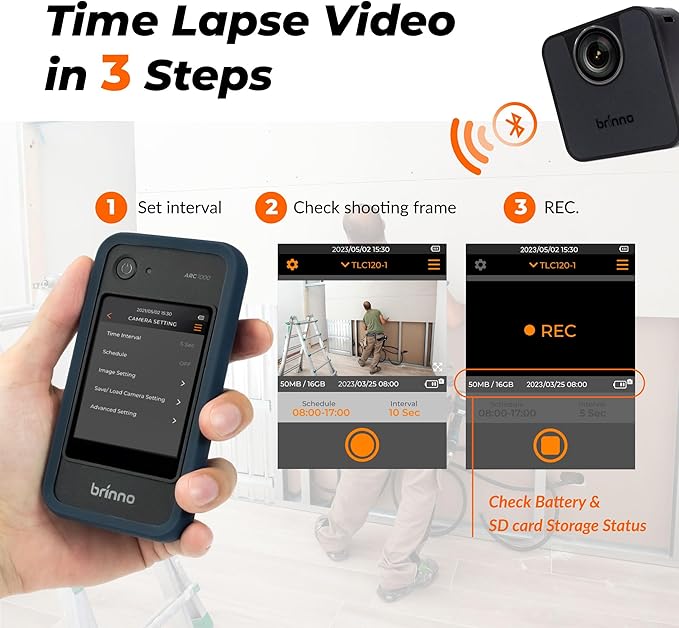 Brinno BCC200-BLE Time Lapse Camera Bundle : 1 X ARC100 + 4 X TLC200PRO-BLE