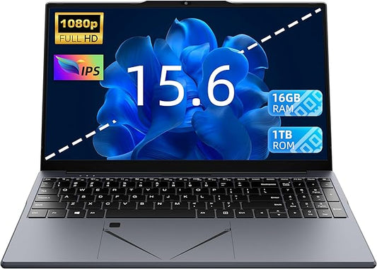 15.6" Laptop, Ryzen 5 3500U-Beat i5-1135G7 (Up to 3.7GHz) Quad-Core Processor, 16GB DDR4 RAM, 1TB NVMe SSD, Portable Notebook with Adjustable Touchpad & Privacy Webcam Switch (16+1TB)