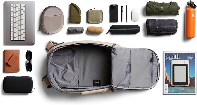 Bellroy Transit Workpack Second Edition (20L, fits 16” laptops, tech, gym gear, water bottle, daily essentials)- Stone