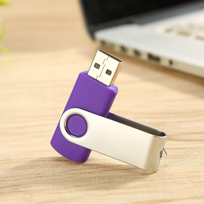 4GB USB Flash Drive 10 Pack, USB 2.0 Thumb Drive Jump Drive Bulk Memory Sticks Zip Drives Swivel Keychain Design, Mixed Colors, Pen Drive for File Backup and Transfer