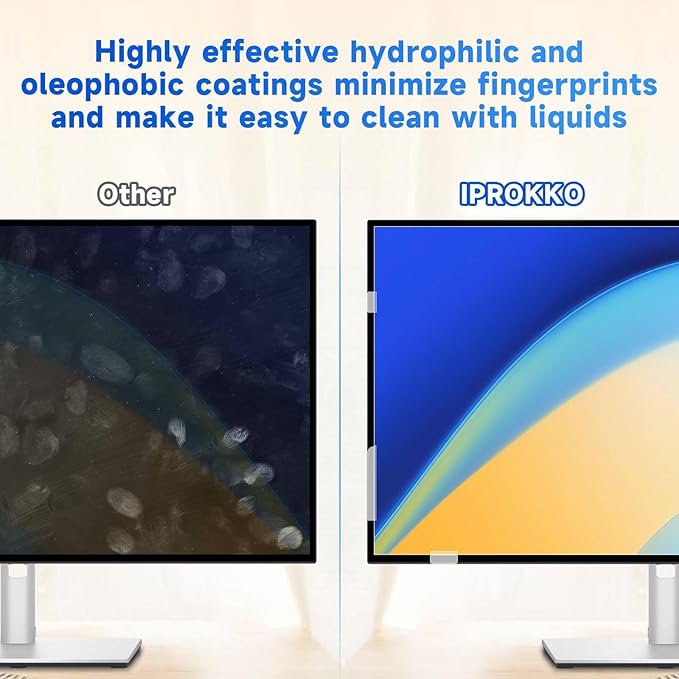 IPROKKO 【2 Pack】 27 inch Anti-Blue Light monitor Screen Protector for 16:9 Widescreen,Removable Anti Glare Blue Light Blocking Screen Filter，LED PC Anti-UV Eye Protection Filter Film