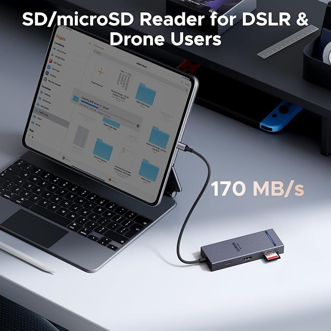 UGREEN Revodok Pro USB C Hub for Laptop 8 in 1 MacBook Docking Station 4K 60Hz HDMI, 100W PD Charging, USB-C & USB-A 10Gbps Data Ports, SD/TF Card Reader for MacBook Pro/Air, iPad Pro, XPS, Thinkpad