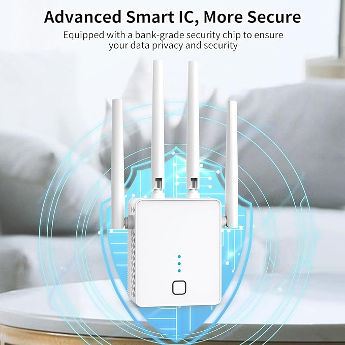 WiFi Extender, 2024 Fastest WiFi Booster 1200Mbps Dual Band (5GHz/2.4GHz) WiFi Extenders Signal Booster for Home, WiFi Repeater with Ethernet Port Covers up to 10000sq. ft and 55 Devices