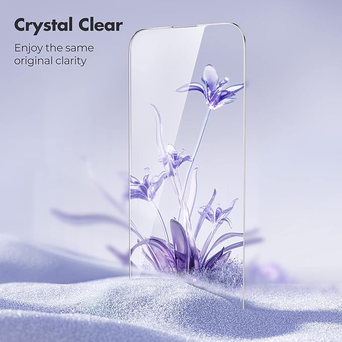 UNBREAKcable 3-Pack Screen Protector for iPhone 14 Pro, Double Shatterproof Tempered Glass [Easy Installation Frame] [9H Hardness] [99.99% HD Clear] [Case Friendly] for iPhone 14 Pro 6.1 inch