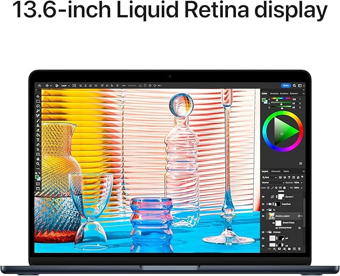 Apple 2022 MacBook Air with Apple M2 Chip (13-inch, 24GB RAM, 2TB SSD Storage) Midnight (Renewed)