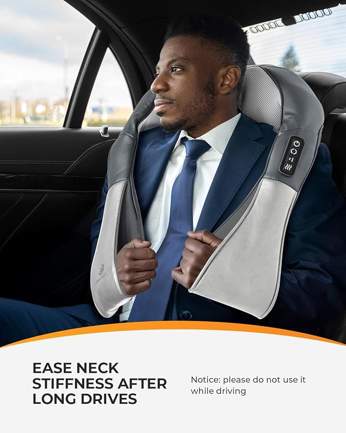 CooCoCo Shiatsu Neck and Back Massager, 2025 Christmas Gifts for Him Her, 8 Massage Nodes 3D Neck & Shoulder Massager for Deep Tissue for Office Home Car Use, Christian Gifts for Women Men Mom Dad