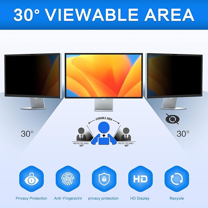 ZOEGAA iMac 27 inch Privacy Screen Filter for Studio Display, Removable 27 Inch Computer Privacy Screen 5K Retina Display Computer Screen Privacy Shield and Anti-Glare Screen Protector