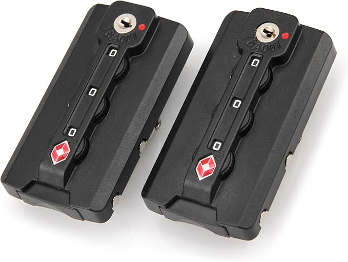 Zoofen 2 Pack Luggage Lock TSA Approved Luggage Travel Lock Luggage Suitcas Lock 3-Digit Combination Lock(Model D)