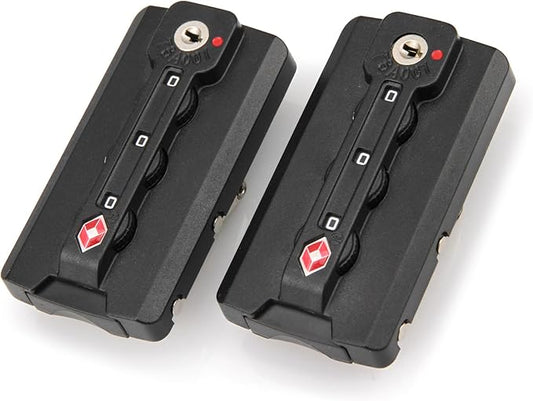 Zoofen 2 Pack Luggage Lock TSA Approved Luggage Travel Lock Luggage Suitcas Lock 3-Digit Combination Lock(Model D)