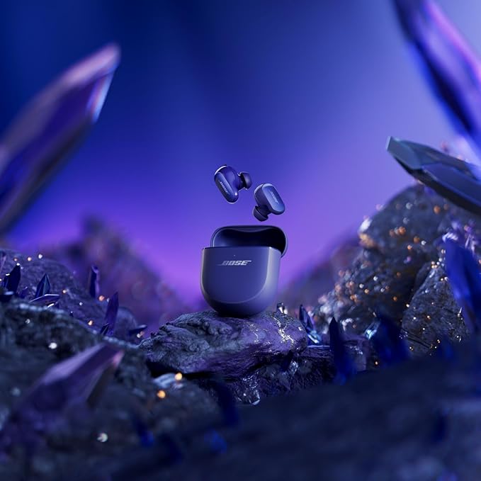 Bose New QuietComfort Ultra Bluetooth Earbuds (2nd Gen), Wireless Noise Cancelling Earbuds, Up to 6 Hours Battery, IPX4 Rating, Immersive Audio, Deep Bass, Midnight Violet - Limited Edition Color