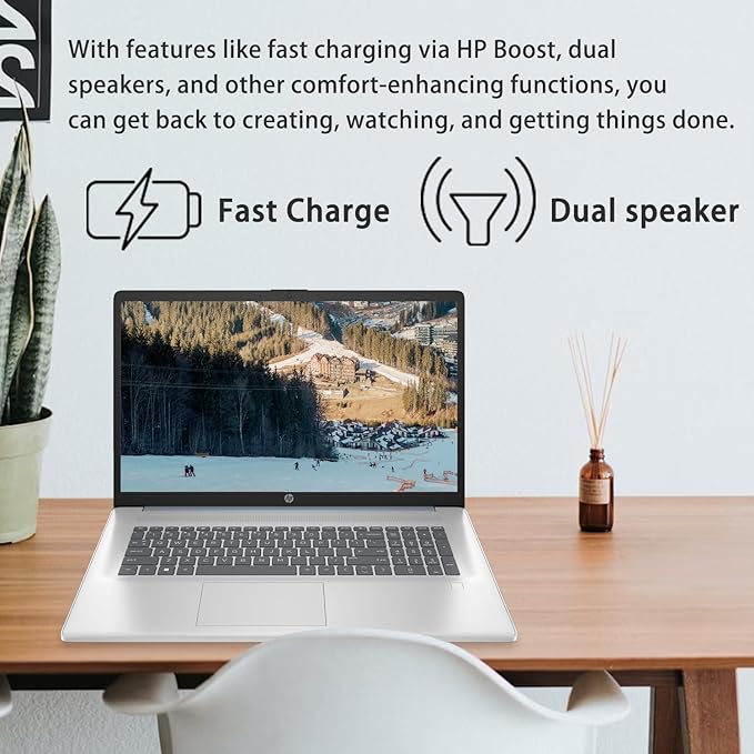 HP 2025 Essential Laptop, 17.3" FHD, Intel Core 7 150U (Beats I7 1335U), 64GB RAM, 2TB SSD, Fingerprint Reader, Backlit Keyboard, Wi-Fi 6, Win 11 Home, Blue, Bundle with ADATA 512 External SSD