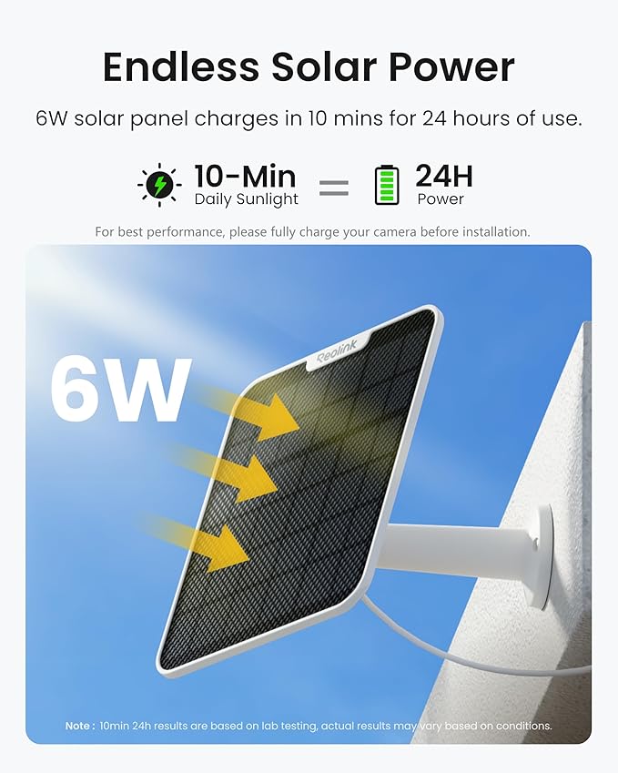 REOLINK Argus 4 Pro 4K Solar Camera Outdoor Wireless, Dual-Lens 180° View for Home Security, ColorX Night Vision, No Subscription, Smart Detection, Local Storage, Wi-Fi 6, Home Hub Compatible