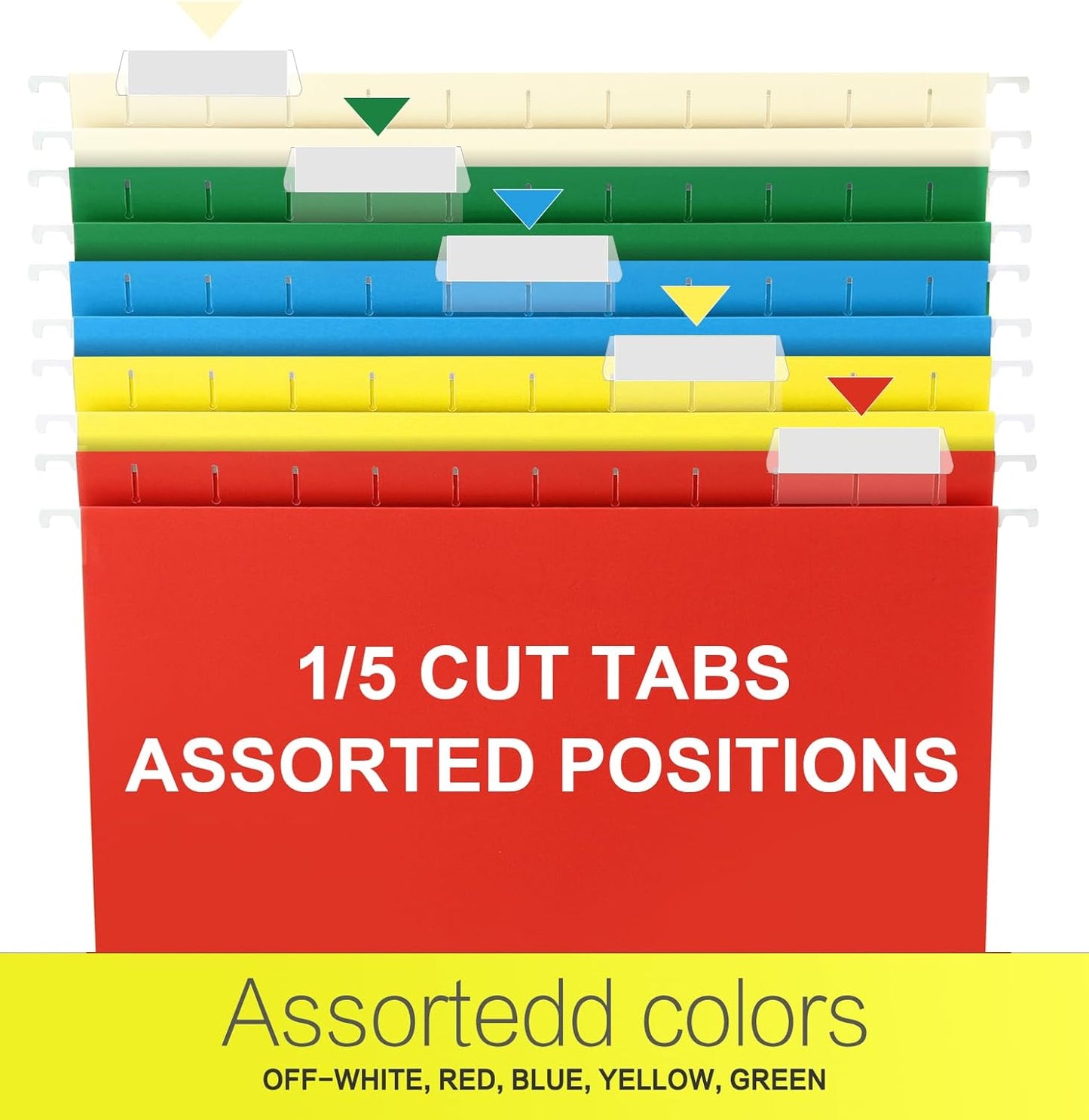 HERKKA Extra Capacity Hanging File Folders, 60 Pack Reinforced Letter Size Hanging Folders with Heavy Duty 2 Inch Expansion, Designed for Bulky Files, Medical Charts, Adjustable Tabs, Assorted Colors