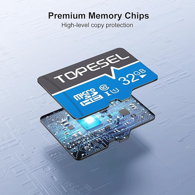 TOPESEL 10-Pack 32GB Micro SD Card Class 10 Micro-SDXC Memory Card UHS-I, High Speed Flash TF Card for Security Camera/Smartphone/Drone/Dash Cam/Tablet/PC, C10, U1, 32GB 10Pack