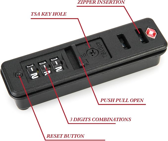 Zoofen Luggage Lock TSA Approved Luggage Travel Lock Luggage Suitcase Baggage Lock