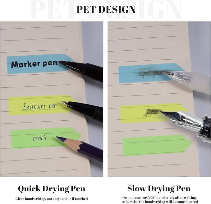 Golcellia Fluorescent Translucent Sticky Note Flags, 2400 Pcs Total, Pack of 10 Color Tabs, Arrow Sticky Notes, Page Flag Markers, Arrow Index Tabs