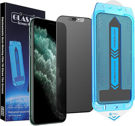 2-Pack Matte Privacy Screen Protector for iPhone 11 Pro Max/iPhone XS Max, Anti-Glare Display Filter, No Bubbles, High Definition Clear, Easy Installation