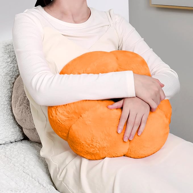 CreaDream Pumpkin Tablet Pillow Stand Holder for Kindle iPad, Adjustable Phone Pillow Stand for Lap Bed with Detachable Snack Bowl, Compatible with 4.7"-13" Tablet, iPad, iPhone, Samsung Tabs, Kindle