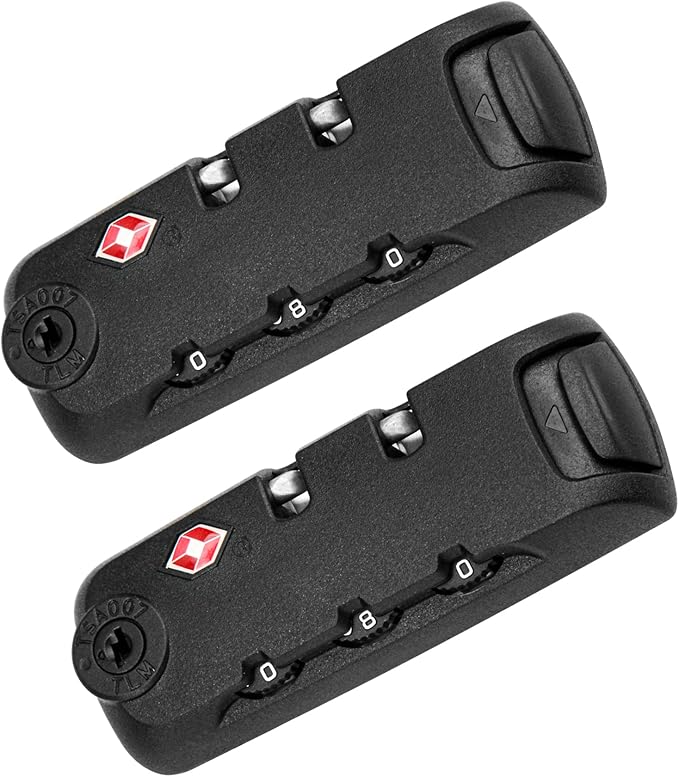 Zoofen 2 Pack Luggage Lock TSA007 Security Lock Luggage Suitcase Baggage Lock