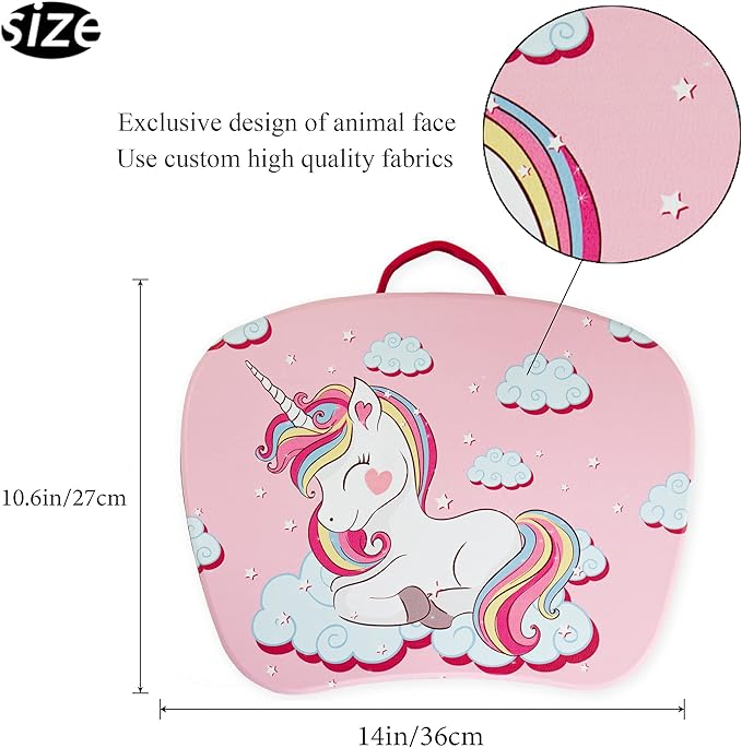 Pets Lap Desk - Lapdesk Fits up to 11.6 Inch laptops - Drawing Table and Craft Desk (1-Unicorn)
