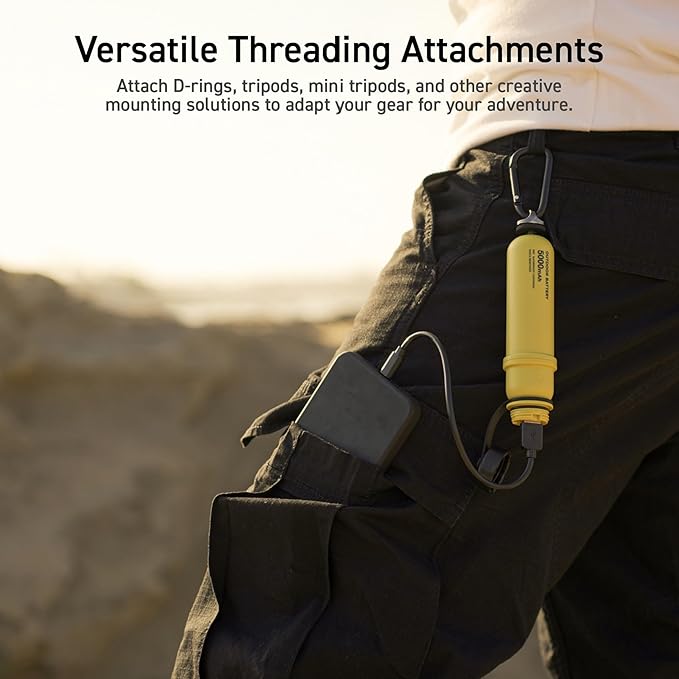 ELECOM NESTOUT Rugged Power Bank, 15000mAh Outdoor Charger, 32W USB C Fast Charging PD, Waterproof IP67, Heavy Duty Shockproof, Tactical Battery Pack for iPhone Tablet Hiking Camping Survival (Gray)