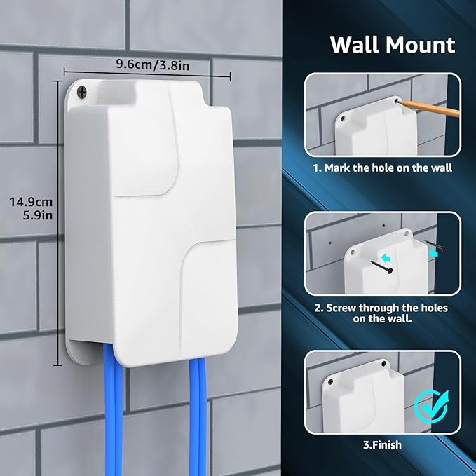 YuanLey Outdoor Gigabit PoE Extender 1 in 3 Out, 802.3af/at 4 Port PoE Repeater IP66 Waterproof, Vlan, Extend Additional 100m(328ft) of Power and Data Transmission, Wall Mount Plug and Play