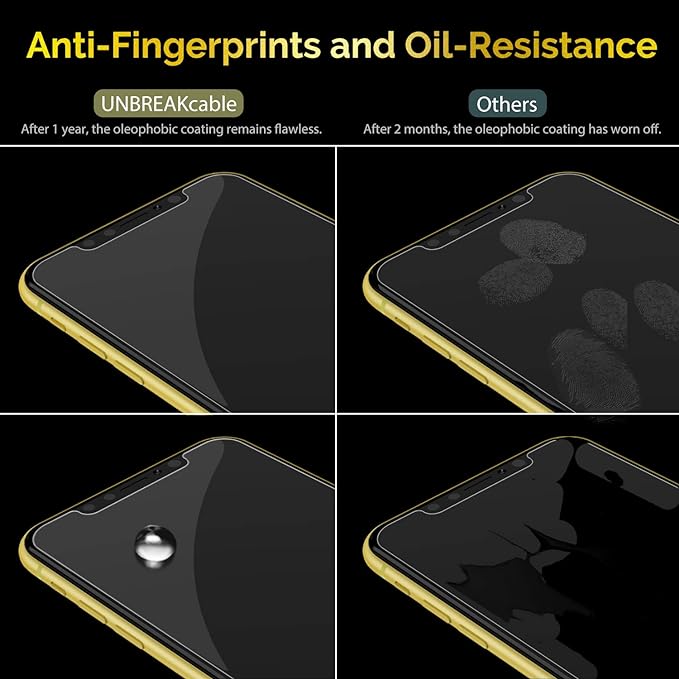 UNBREAKcable Shatterproof Screen Protector for iPhone 11/ iPhone XR [3-Pack] [Easy Installation Frame] 9H Hardness[99.99% HD Clear] [Bubble Free] for Apple 6.1''