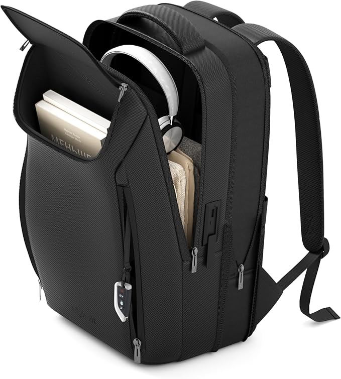 Expandable Travel Backpack, Business Laptop Backpack,Commute Backpack with USB Charging Port fit 15.6 Inch Laptop (Black-Expandable, M for 15.6 - Inch Laptop/ce)