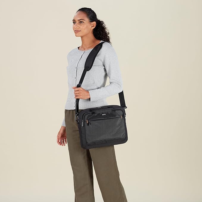 Amazon Basics Laptop Carrying Case Shoulder Strap, 24-pack, 14 inch, Black