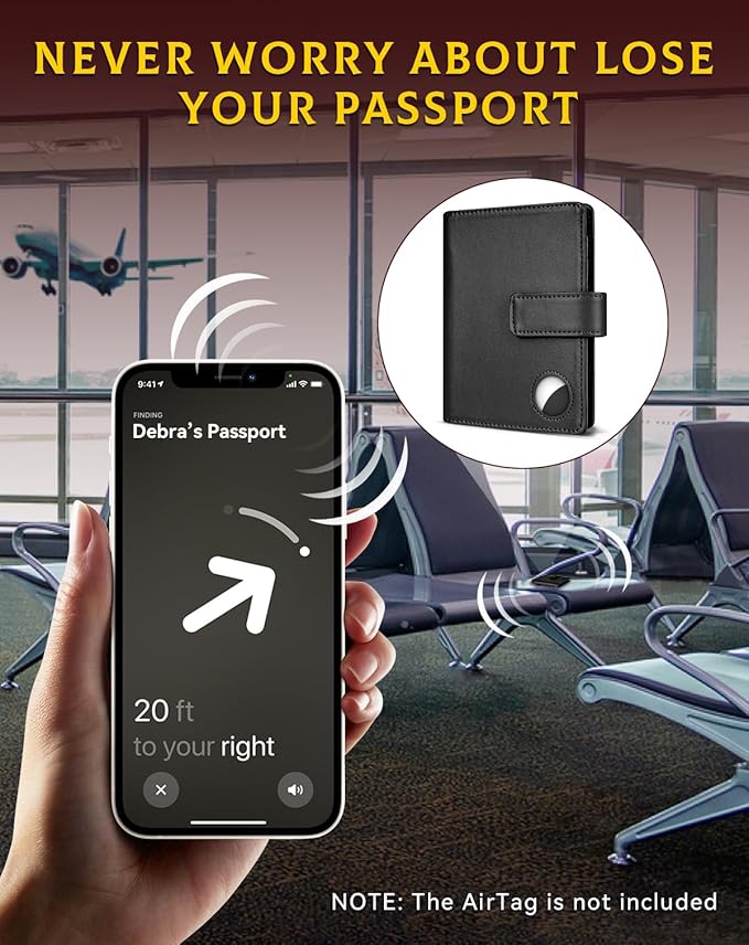 Passport Holder Wallet Cover Case for Women and Men,RFID Blocking,Passport Case,Travel Accessories (Black)