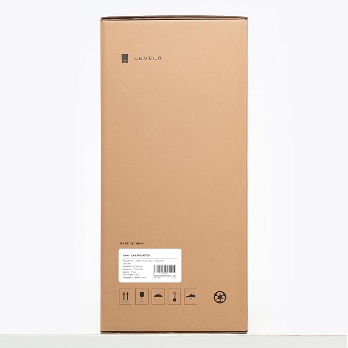 LEVEL8 Grace Luggage Sets Hardshell Suitcase with Wheels, Sturdy Large Suitcase Tsa Lock 20 Inch Expandable Carry on 24 Inch 28 Inch Checked Luggage, 3-Piece Set (20/24/28), Blue