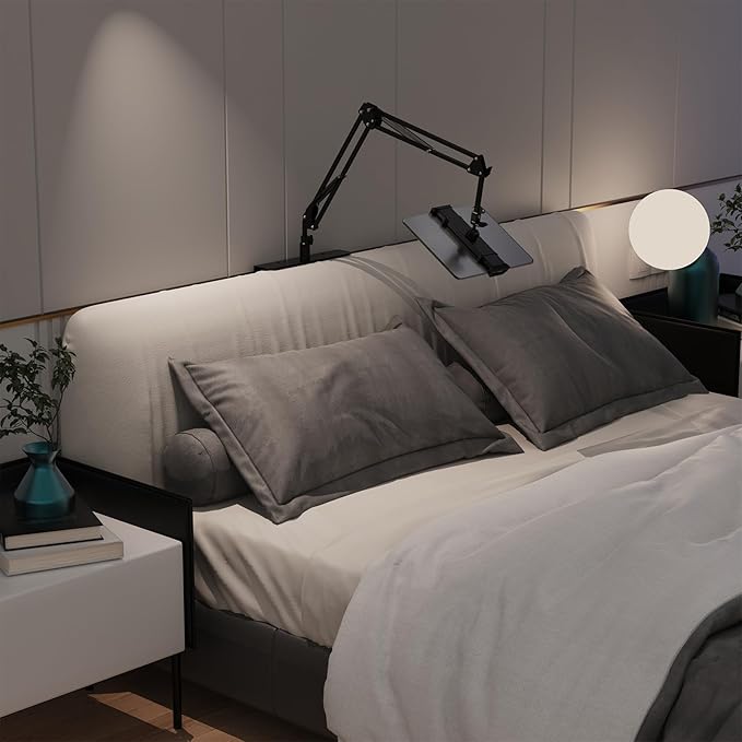 Phone and Tablet Stand for Home Office Desk、Bed、Sofa。Double Weight Base, Can Be Vertical, Hidden Clip.Adjustable Height, Angle, Suitable for Amazon Kindle Fire or 6-11 inch Device Accessories