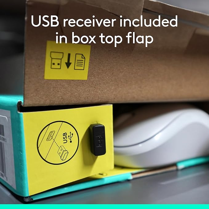 Logitech MK270 Wireless Keyboard and Mouse Combo for Windows, 2.4 GHz, 8 Multimedia Keys, PC, Laptop, Wireless Keyboard Compact Mouse Combo - White