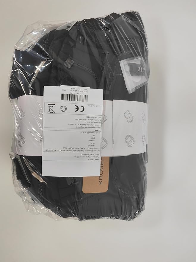 KROSER Travel Laptop Backpack 18.4 Inch XXXL Gaming Backpack with Hard Shell Saferoom RFID Pockets Water-Repellent Business College Daypack Stylish Laptop Bag for Men/Women-Black