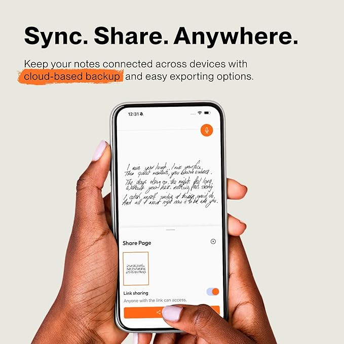 inq Smart Writing Set – Converts Handwriting to Text – Real Ink on Real Paper - AI Note Taking, Voice Recording and Transcription, For iPhone and Android - Smart Pen & Notebook (A5, Journal Size)