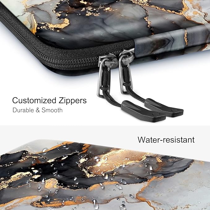 FINPAC Hard Laptop Sleeve Case for 13 inch MacBook Air M4 M3 M2 M1 2025 2024, 14 inch MacBook Pro M4/M3/M2/M1 A2918 A2992 A2779 A2442, Waterproof Case for Dell, Surface Laptop, HP, Acer, Cloudy Marble