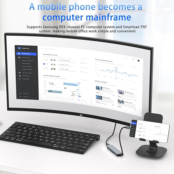 USB C Hub HDMI Adapter, 5 in1 Docking Station with 4K HDMI, USB C Data Port,100W PD, and USB 3.0 & 2.0 Compatible for MacBook Pro/Air, Dell XPS, Lenovo Thinkpad More Type C Devices